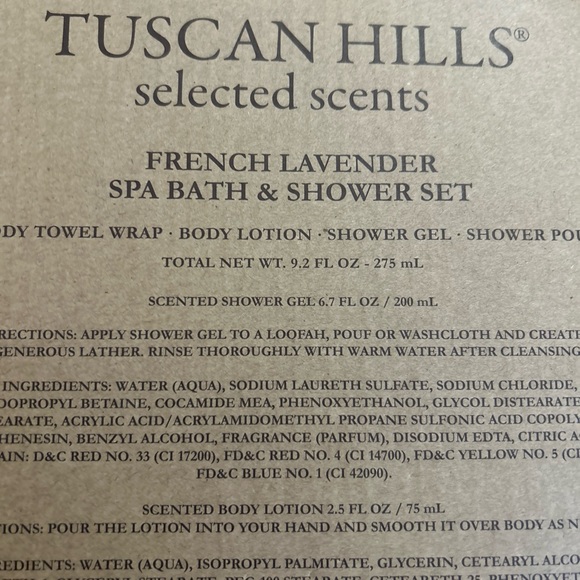 Tuscan Hills Selected Scents French Lavender Spa Bath & Shower Set - Picture 10 of 10